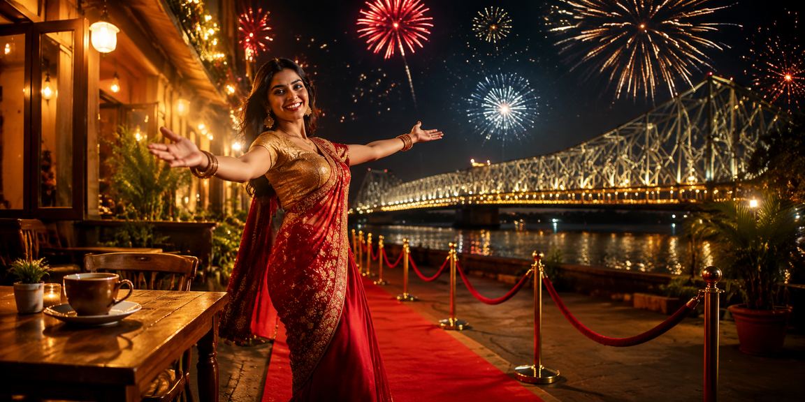 Kolkata cityscape with cricket and betting activities